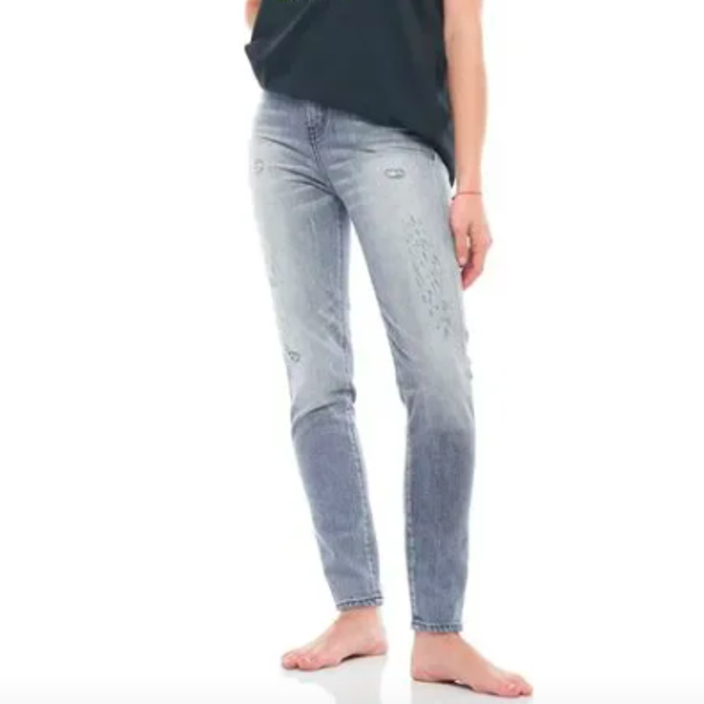 2/$30 FREE PEOPLE Sandrine Rose Skinny Jeans Size 26 Light Black Gray New $176